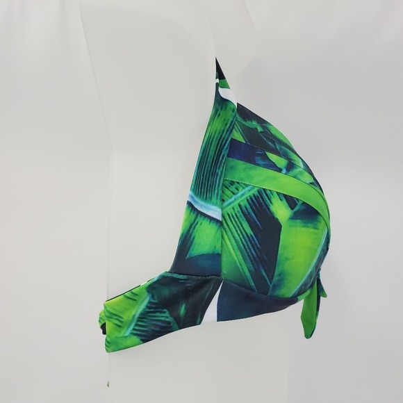 Cocoship banana leaf tropical print bikini top - Picture 4 of 10